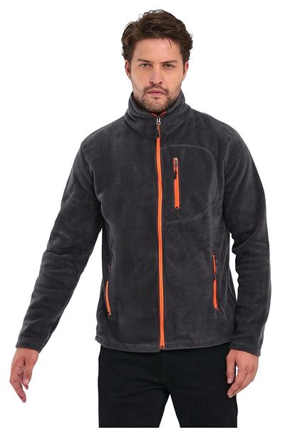 BASTI0 Unisex Men's Women's Outdoor Pocket Full Zipper Fleece
