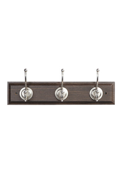SAFA High quality solid wood wall hanger, 3 hooks. Brown