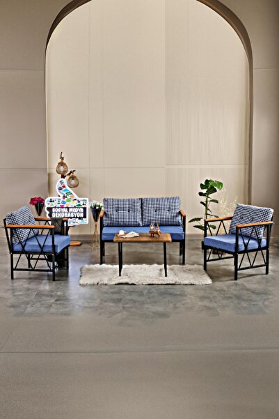 Sosyal Medya Dekorasyon Patentli Ürün! Balkon, Bahçe, Mutfak, Cafe Vs. Her Yerde kullanabileceğiniz 2+1+1 Takım