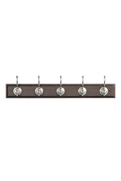 SAFA High quality solid wood wall hanger, 5 hooks. Brown