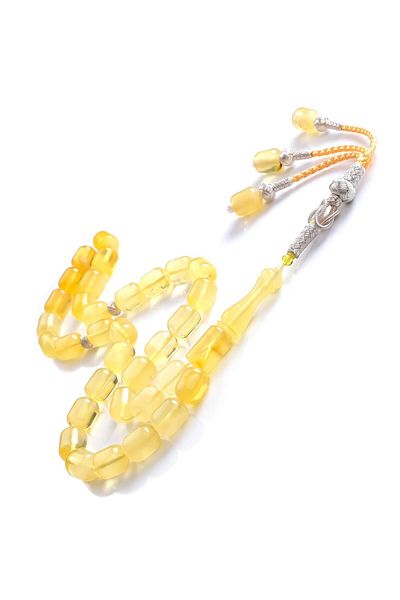 TESBİHCİBABA Collectable Capsule Cut Drop Amber Rosary