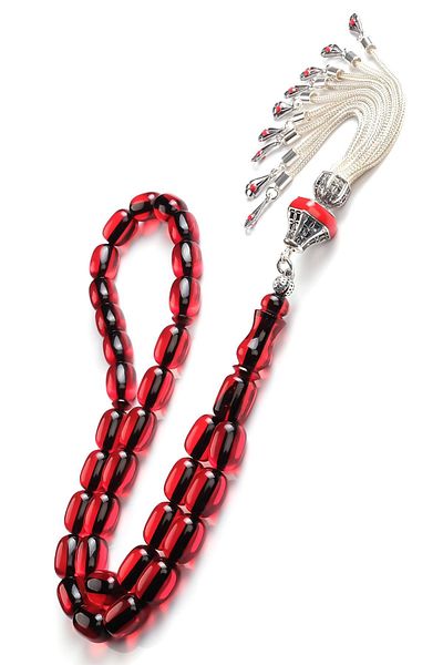 TESBİHCİBABA Alkan Master Workmanship Capsule Cut Fire Amber Rosary