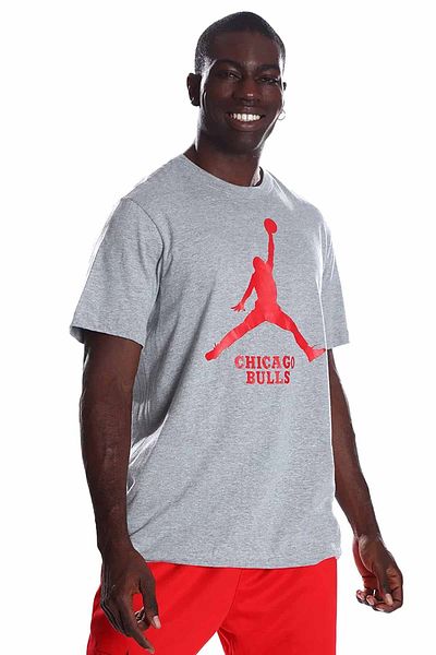 Nike Ανδρικό γκρι μπάσκετ μπλουζάκι NBA Chicago Bulls