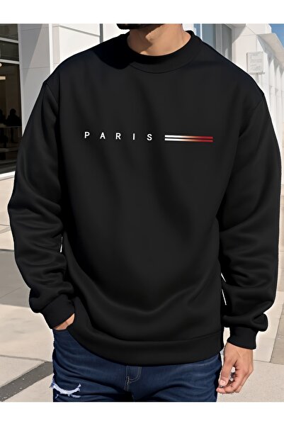 Lider Leather Hanorac imprimat cu guler rotund – Elegant și confortabil pentr...