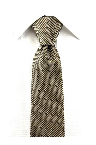 PİERRONİ Mink Brown Patterned Handkerchief Tie