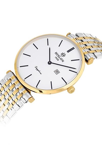 Hislon Cl119t-03sg Men's Gold Wristwatch - Thin Slim Cut