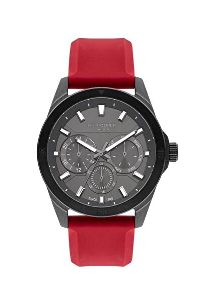 Lee Cooper Lc07626.668 Kırmızı Silikon Kordon Erkek Kol Saati
