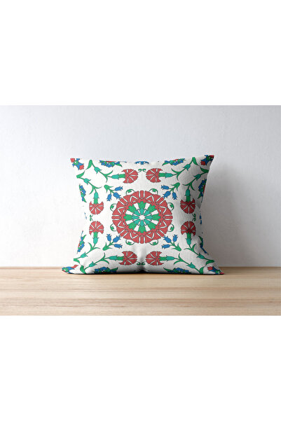 Home ATHIRA Geleneksel İznik Çini Desenli Dijital Baskı Rachel 45x45 Tekli Kı...