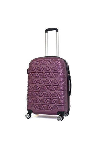 Reymond Luggage Piramit Desen ABS Seyahat Valizi, Canyon Serisi,  Mor - Orta Boy