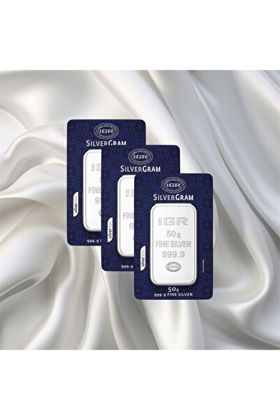 Efnan Kuyumculuk 3 Adet 50 Gr İar Gümüş Külçe