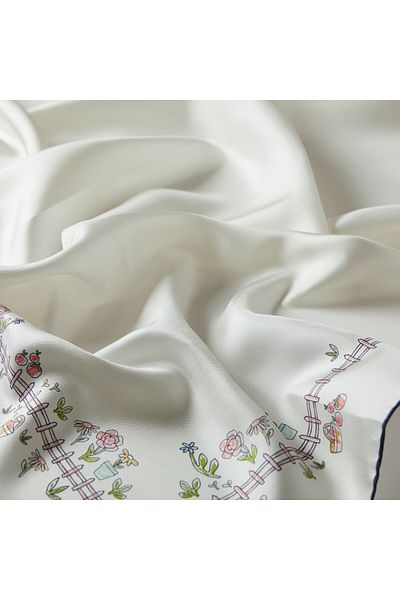 ipekevi Μαντήλι μεταξωτό μοντέλο Pearl White 1265