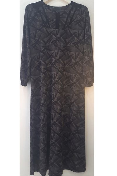 N.Y.YILDIZ STAR MOTHER'S DRESS LIZZY ΕΠΟΧΙΚΟ ΧΡΥΣΟ ΥΦΑΣΜΑ ΕΜΠΡΙΜΕΝΟ Άνετο ΦΟΡΕΜΑ ΜΕΓΕΘΟΣ ΜΕ ΠΕΤΟΝΙΑ ΚΑΙ ΣΤΡΑΣ