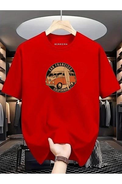 BENROMA 1 tricou este un cadou pentru achiziții de 6 și mai sus în coș - Tricou oversize cu imprimeu Woswos
