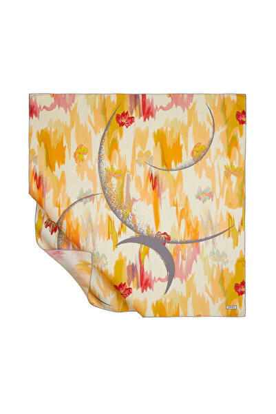 ipekevi Жовтий шовковий шарф 1279