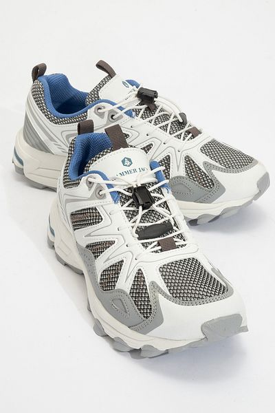 Hammer Jack Pantofi sport casual cu șireturi din cauciuc cu talpă înaltă pentru femei HJ 24809Z ALB