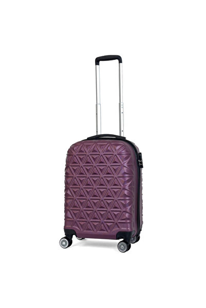 Reymond Luggage Piramit Desen ABS Seyahat Valizi, Canyon Serisi,  Mor - Kabin...