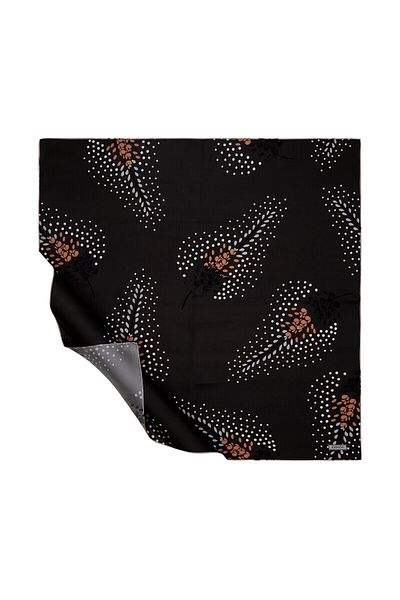 ipekevi Μεταξωτό φουλάρι Anthracite Celosia Flower Tivil