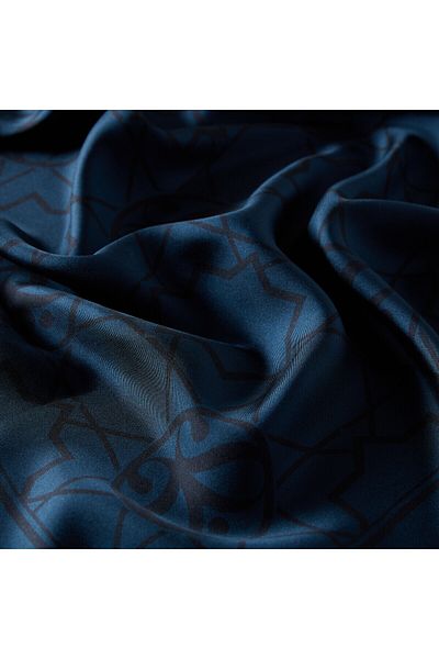 ipekevi Μπλε μεταξωτό μαντίλι Ocean Blue 1118