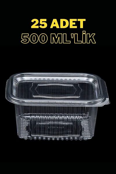 YOK YOK AMBALAJ Plastic Leak Proof Container Disposable Disposable Plastic Lid Bowl Set of 3 Opportunity Product