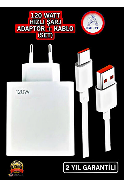 intermax Type-c 120w (WATT) Turbo Şarj Aleti Cihazı Adaptörü Kablo (SET)