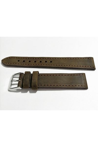 FADO Greyzi 18 mm Genuine Leather Watch Strap - Fits for Any Watch, Brown (142)