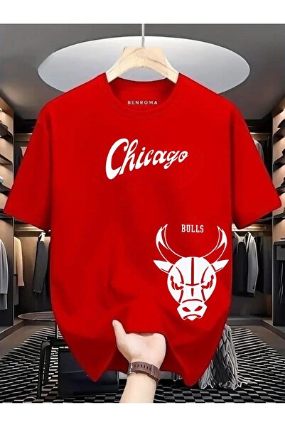 BENROMA Tricou oversize cu imprimeu Chicago Bulls