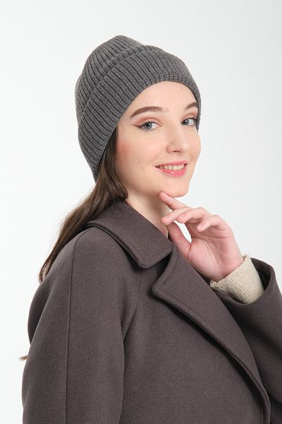 Wega Moda Χειμερινό πλεκτό μπερέ - Πλεκτό και υφαντό με φυτίλι, κλασικό γυναικείο μπερέ με πλάκα STD