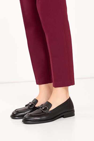 Gondol Hakiki Deri Hafif Taban Tokalı Loafer Ayakkabı Wst.1196