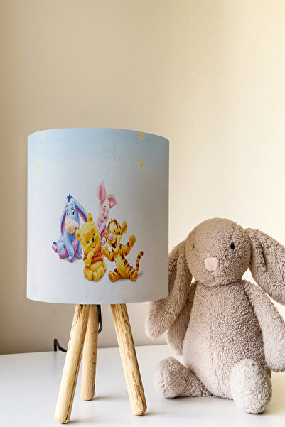 Talia Home Winnie The Pooh Desenli Çocuk Odası Abajur Masa Lambası Tlab-132