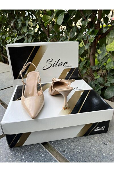 SİLAR SLR - 6666 حذاء EMERYY جلد لامع بكعب رفيع 8 سم