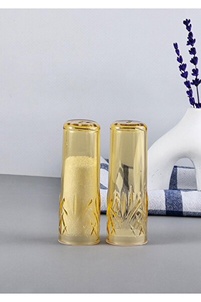 HomeTarz Akrilik Tuzluk Biberlik Seti - 2li Tuzluk Takımı - Düşmeye Dayanıklı...