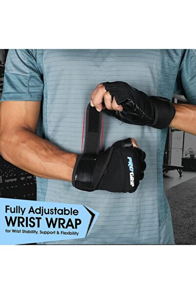 Nivia قفازات Pro Grip Gym | للرجال والأولاد | مصنوعة من الجلد والألياف الدقيقة | لرفع الأثقال والصالة الرياضية والتمرين