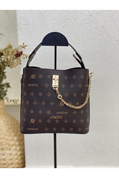 Armine 222 Chain Detail Both Handbag and Crossbody Bag for Women