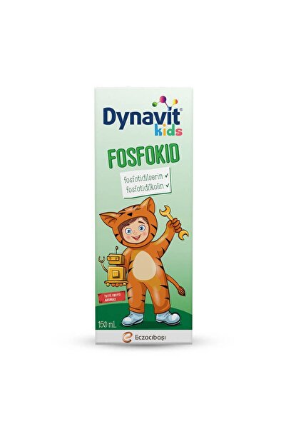 Dynavit Kids Fosfokid - 150 ml Şurup, Zihinsel Gelişim ve Konsantrasyon Desteği, Fosfatidilserin & Taurin