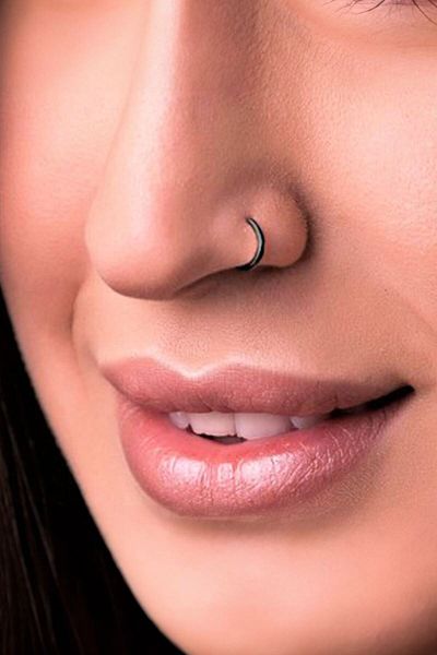 Chavin Black Steel Ring - Nose Speed Threading Piercing Ev26sy