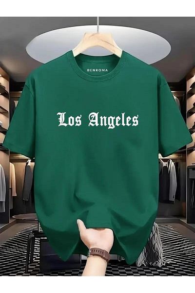 BENROMA Nadměrné tričko s potiskem LOS ANGELES