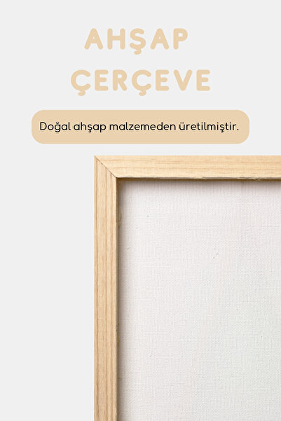 PİTAYA Doğal Ahşap Açık Renkli Çerçeve