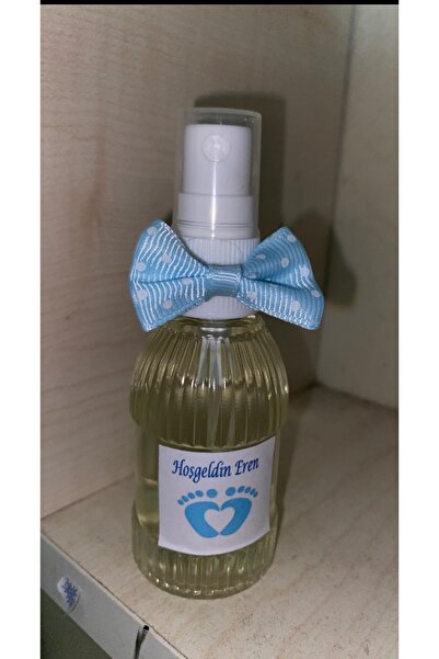 HEDİYE35 Yaş Doğum Günü Nişan İsimli ayak izi Figürlü Kolanyalı Şişe ( 10 Ade...