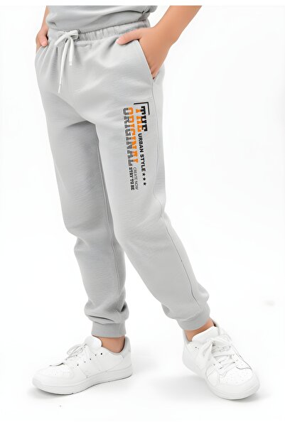 panios kids Φούτερ Jogger με στάμπα Urban Style με λεπτομέρεια από καουτσούκ στη μέση