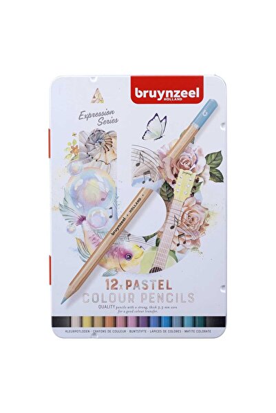 Bruynzeel Expression Colour Kuru Boya Kalemi 12 Renk Pastel Tonlar