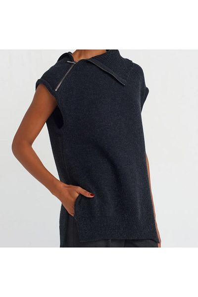 Özgürbutik Collar Detailed Knitting Sweater