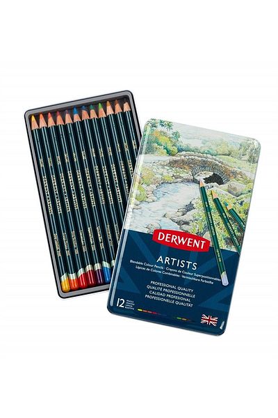 Derwent Artists 12 Color Mixable Dry Paint Set