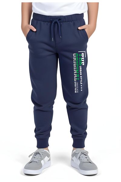 panios kids Pantaloni de sport Jogger cu imprimeu în stil urban, cu talie elastică