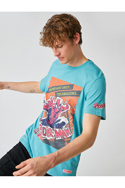 Koton Lizenziertes bedrucktes Spider-Man-T-Shirt