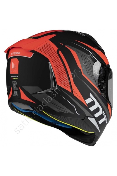 MT REVENGE 2 MAT SİYAH KIRMIZI KAPALI KASK