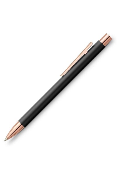 Faber Castell Neo Slim Matte Black Rose Gold Ballpoint Pen 343320