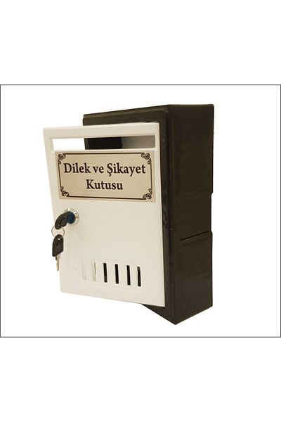 TK WOOD CRAFTS Locked Plastic Wishing and Complaint Box