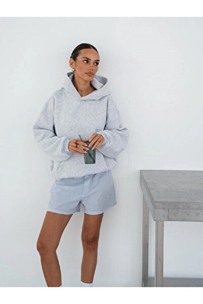 The Champ Clothing Капюшонний светр з капюшоном, сірий меланж, унісекс, оверсайз