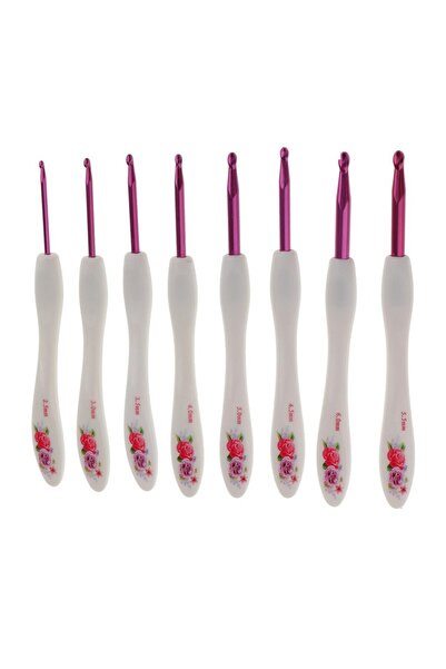 yumakça Pink Flowers Tığ Seti