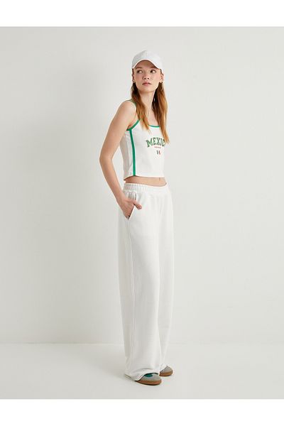 Koton Bedrucktes Tank-Top mit dünnen Trägern